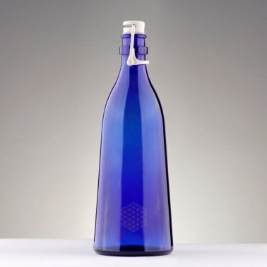 BOTTIGLIA BLU 1 litro TAPPO MECCANICO FOCUS MANTRA + CHAKRA MANIPURA