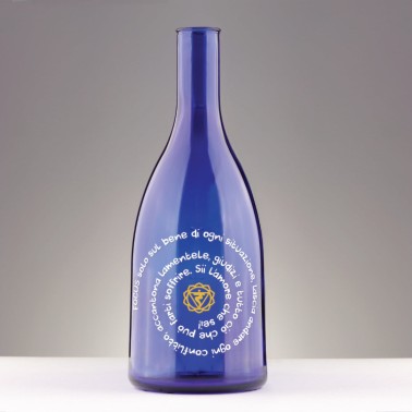 BOTTIGLIA BLU 1 litro FOCUS MANTRA + CHAKRA MANIPURA